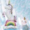Giant Standing Unicorn Mylar Foil Balloon, 3D Magical Rainbow Cloud Unicorn Party Balloons, Girls Birthday Wedding Baby Shower Decorations Party Supplies